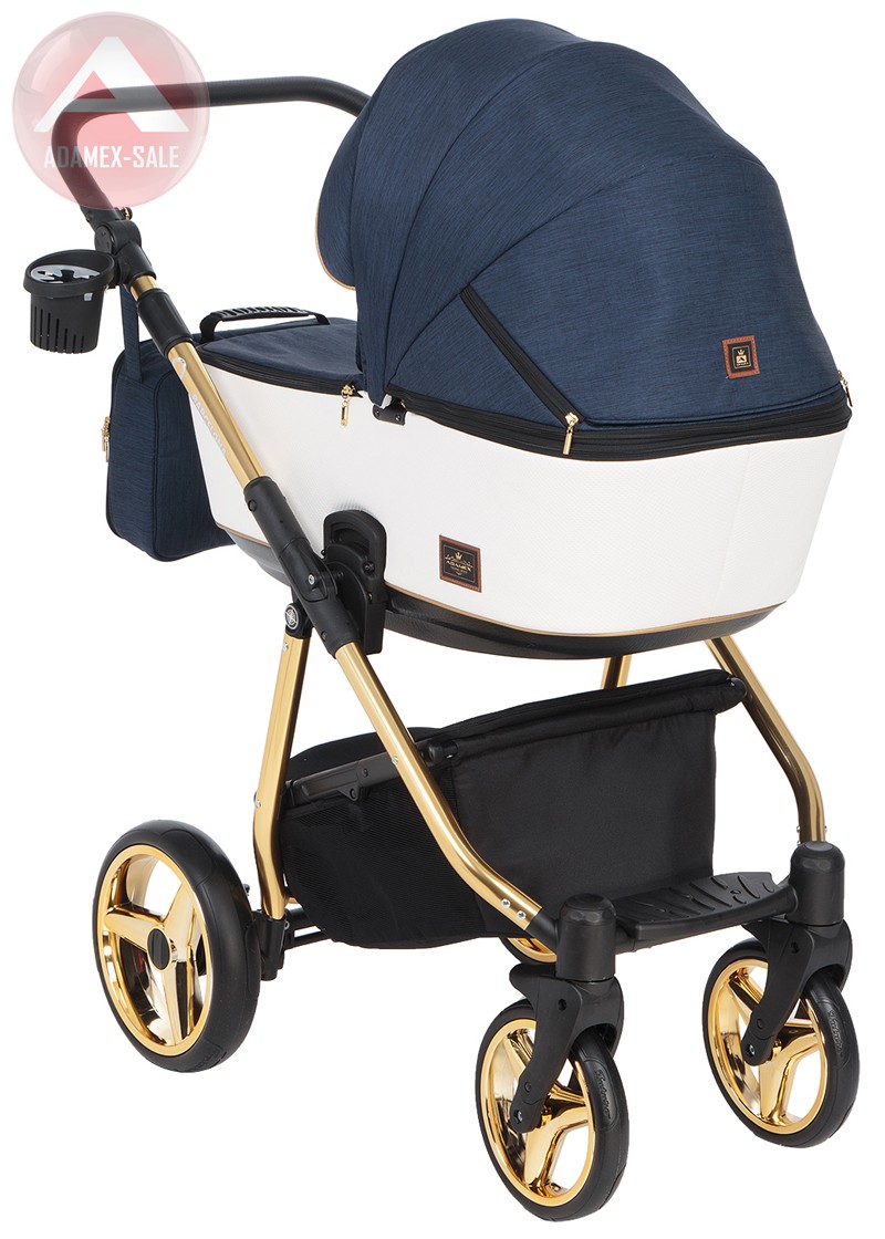 коляска adamex barcelona special edition 2 в 1 люлька для новорожденных, вид сзади