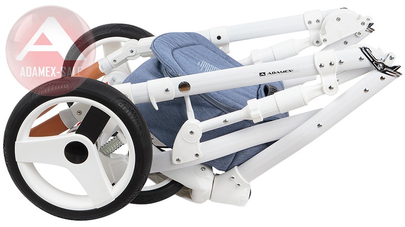 коляска adamex monte carbon 2 в 1 шасси в сложенном состоянии