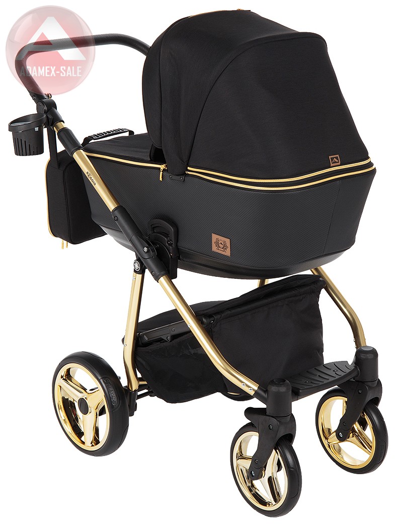 коляска adamex reggio special edition 3 в 1 люлька для новорожденных, вид сзади
