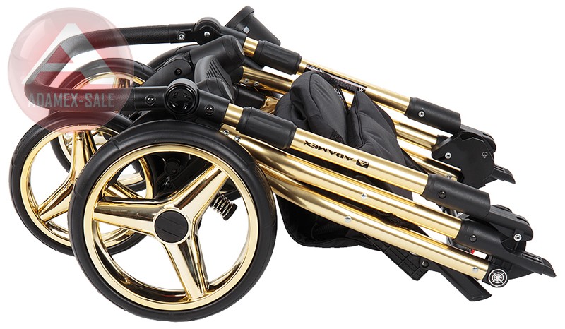 коляска adamex reggio special edition 3 в 1 шасси в сложенном состоянии