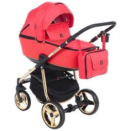 Детская коляска Adamex Barcelona Special Edition 2 в 1 BR-412 кожа красная красный