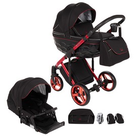 Детская коляска Adamex Chantal Special Edition 2 в 1 C9 красный черный