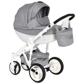 Детская коляска Adamex Monte Carbon 3 в 1 D39 серый серый принт