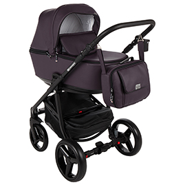 Детская коляска Adamex Reggio Eco 3 в 1 Y203 кожа фиолетовая