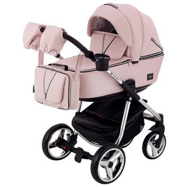 Детская коляска Sierra Special Edition 3 в 1 SR-448 розов.пудра/розовая кожа/хромированная рама