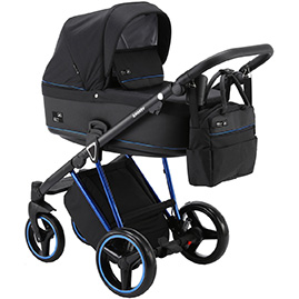 Детская коляска Verona Special Edition 2 в 1 VR-411 черный кожа перф. черная