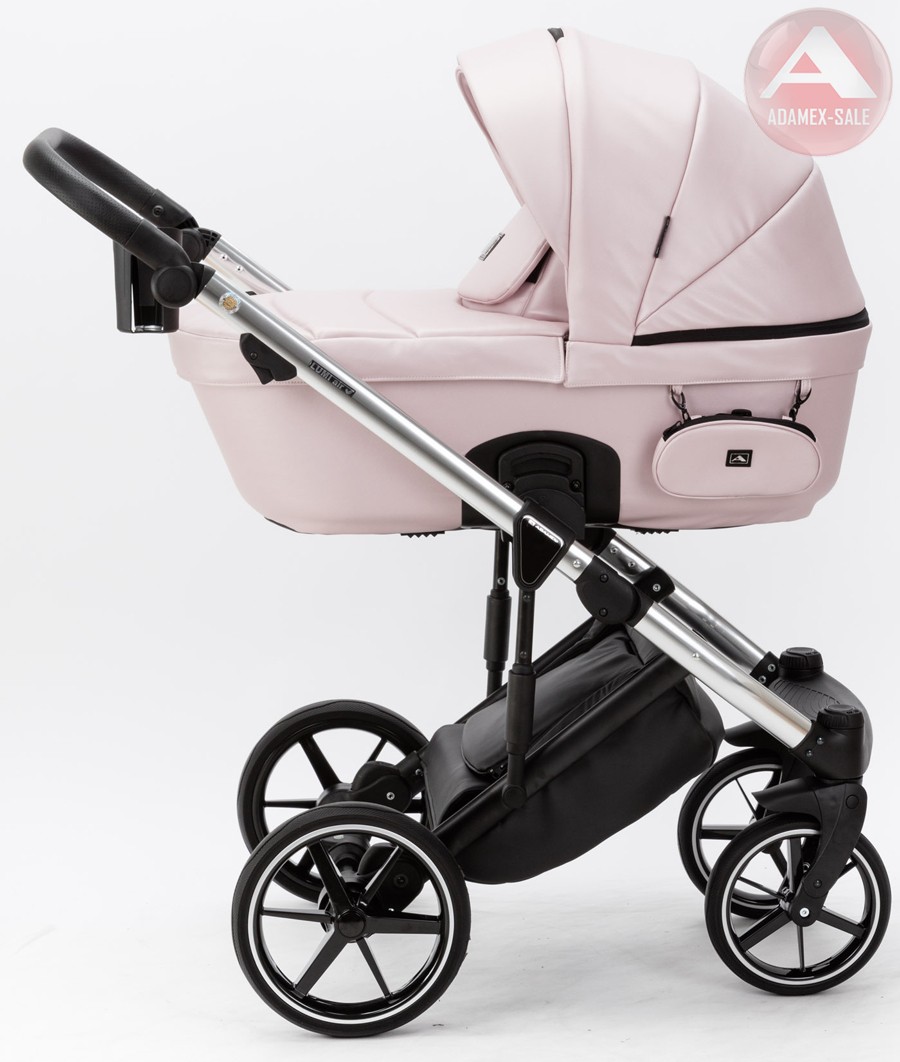 Универсальная коляска 2 в 1 Adamex Lumi Special Edition люлька для новорожденного, вид сбоку