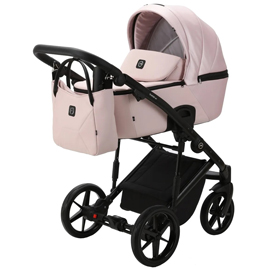 Детская коляска Adamex Mobi Air Deluxe 3 в 1 M-SD4 розовый, розовая перламутровая кожа
