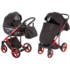 Детская коляска Adamex Chantal Special Edition 2 в 1 C9 красный черный