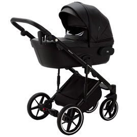 Детская коляска Adamex Lumi Air Deluxe 3 в 1 SA2 кожа черная
