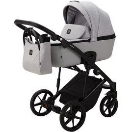 Детская коляска Mobi Lux 2 в 1 M-PS46 св.серый, кожа св.серая